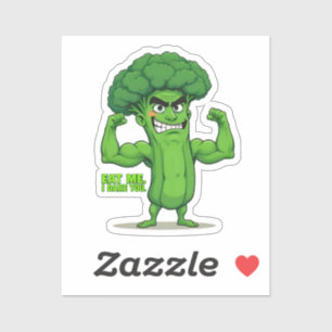 Sticker Forte Légume Club-Flexing Broccoli Drôle Cartoon