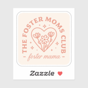 Sticker Foster maman club adoption maman floral esthétique
