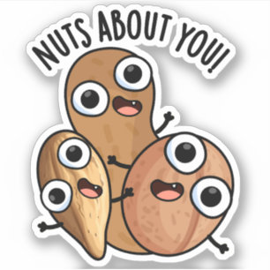 Sticker Fou de toi Drôles de jeux de mots sur les noix 