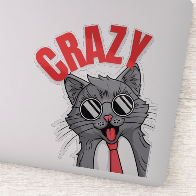 Sticker Fou... Découvrez les nombreuses humeurs du chat (Détail)