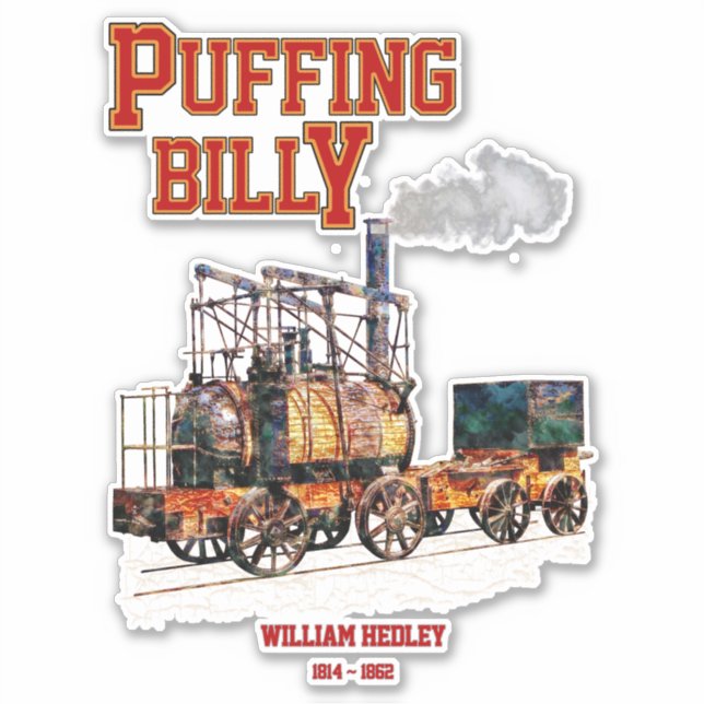 Sticker Foudre Billy Steam Train Anglais Locomotive (Devant)