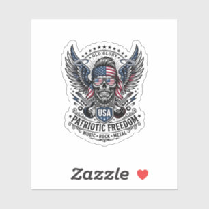 Sticker Foulard Patriotique Rocker Old Glory Musique Rock 