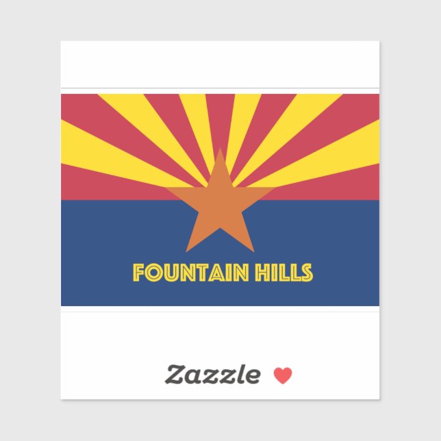 Sticker Fountain Hills AZ (Feuille)