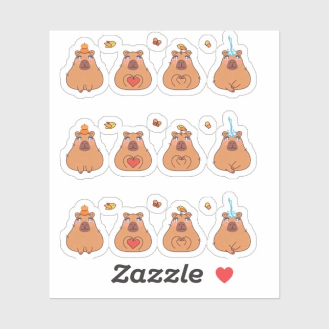Sticker Four Capybara Sisters (Feuille)
