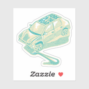Sticker Fourche dans l'accident de la route