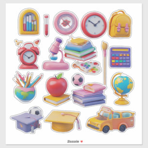 Sticker Fournitures scolaires et outils d'éducation vibran