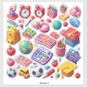 Sticker Fournitures scolaires et outils d'éducation vibran