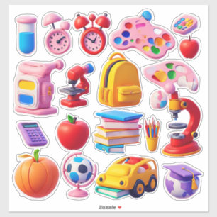 Sticker Fournitures scolaires et outils d'éducation vibran
