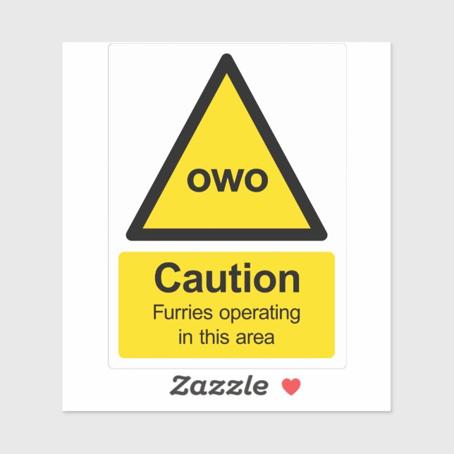 Sticker Fours de prudence fonctionnant dans cette zone aut (Feuille)