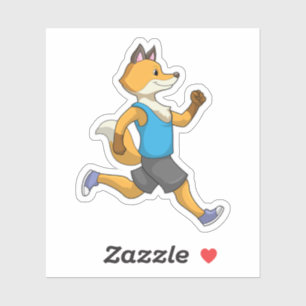 Sticker Fox comme coureur à Running