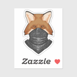Sticker Fox en bandit avec Kerchief