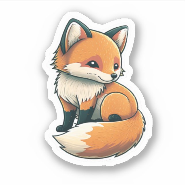 Sticker Fox moelleux (Devant)