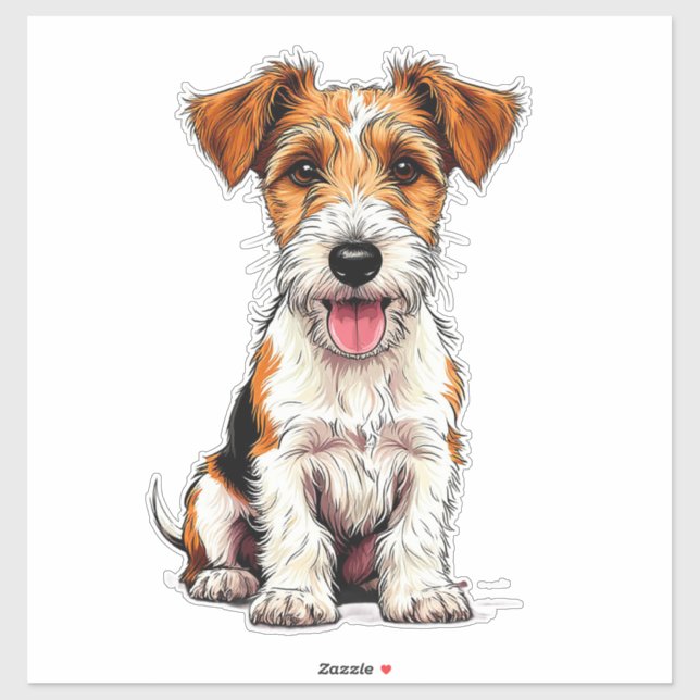 Sticker Fox Terrier Dog (Feuille)