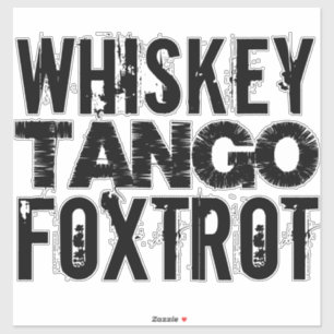 STICKER FOXTROT DE TANGO DE WHISKEY