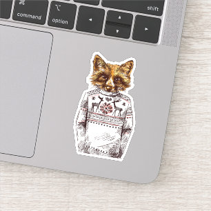 Sticker Foxy habillé Fox