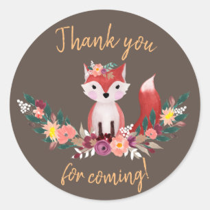 Sticker Foxy Round Birthday
