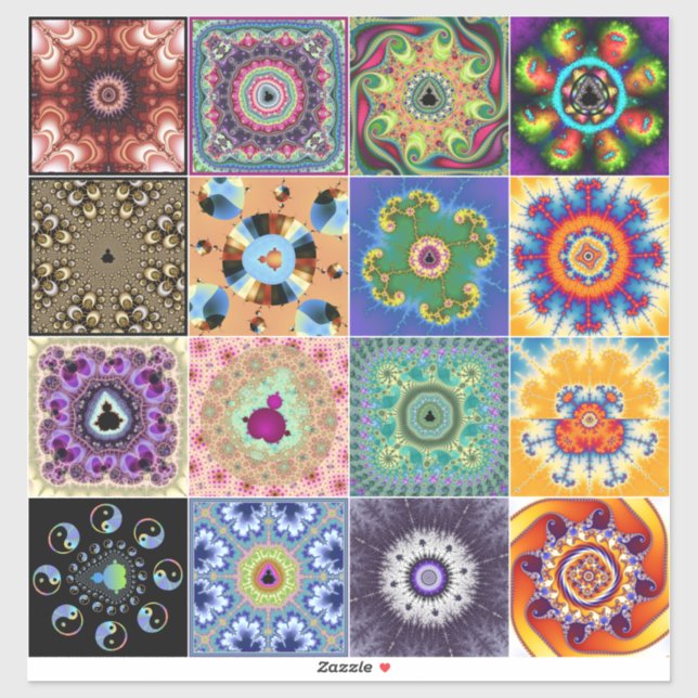 Sticker fractales mandelbrot (Feuille)