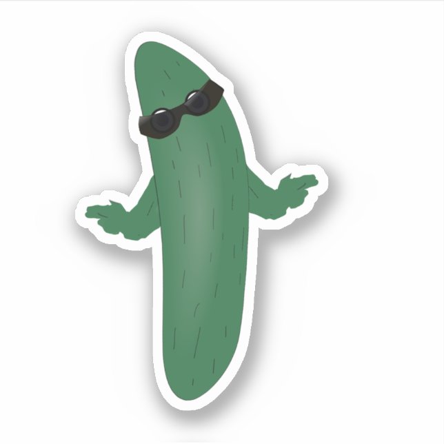 Sticker Frais comme un concombre (Devant)