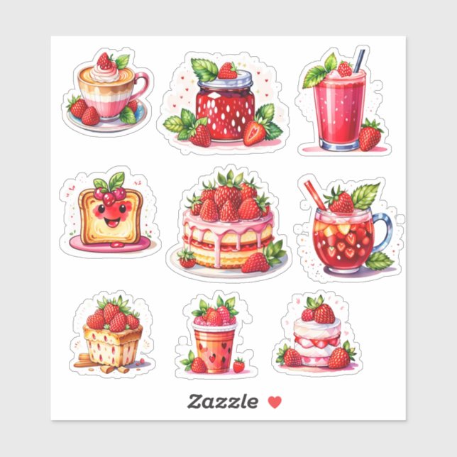 Sticker 🍓 fraise ✨ (Feuille)