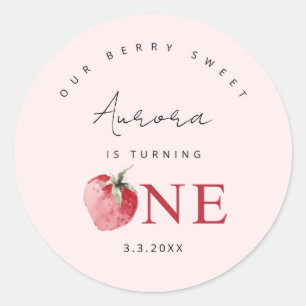 sticker fraise 1er anniversaire. Berry first
