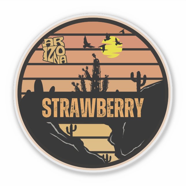 Sticker Fraise, Arizona (Devant)