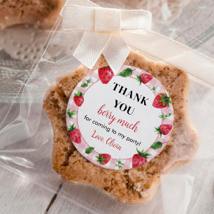 Sticker fraise Étiquettes Anniversaire Berry Sweet