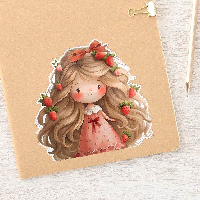 Sticker Fraise mûre fille (Carnet)