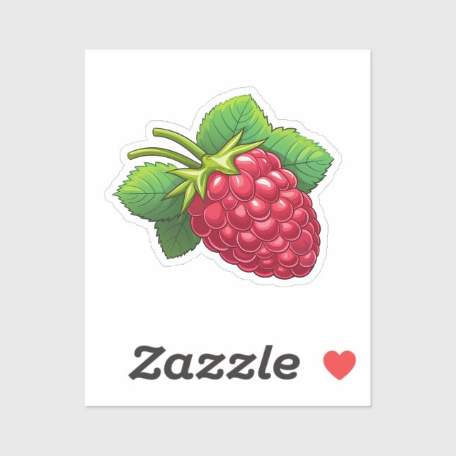Sticker Framboise de dessin animé (Feuille)