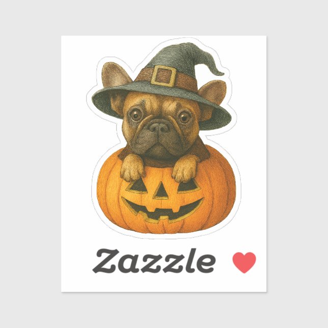 Sticker Français en Citrouille (Feuille)