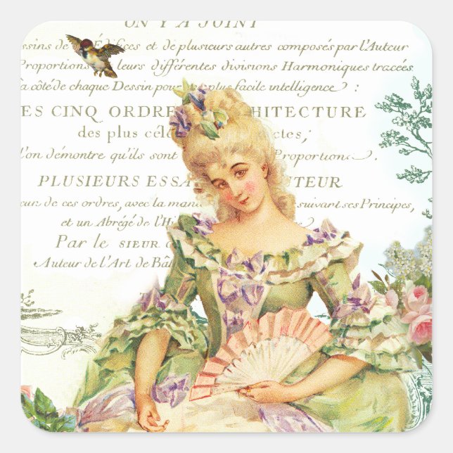 Sticker français Marie Antoinette Sparrow (Devant)