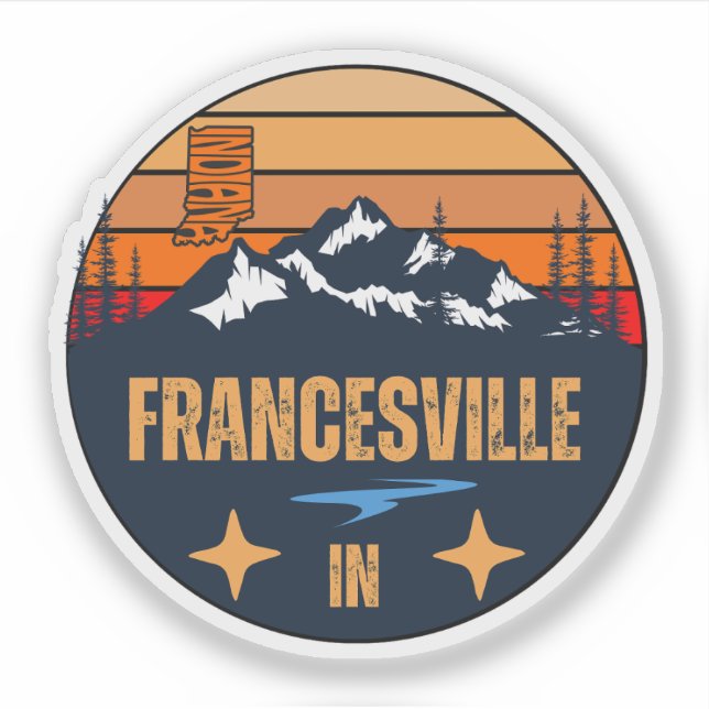 Sticker Francesville, Indiana (Devant)