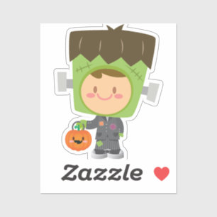 Sticker Franken Cute Frankenstein Enfants Halloween
