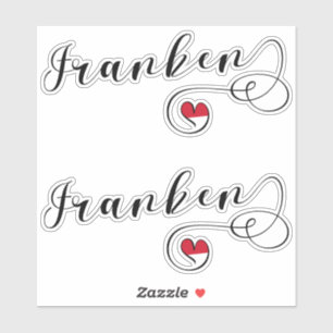 Sticker Franken, Franconia Drapeau Coeur, Franconien