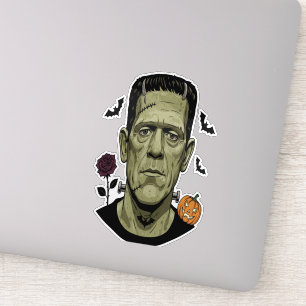 Sticker Frankenstein Halloween Illustration Déplaisante