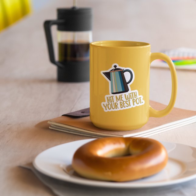 Sticker Frappe-moi avec ton meilleur pot (Créateur téléchargé)