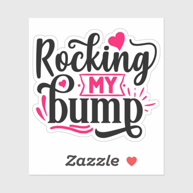 Sticker Frapper mon bosse, grossesse drôle (Feuille)