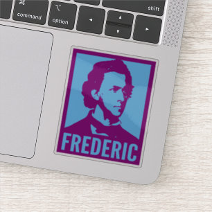 Sticker Frédéric Chopin Pop Art Portrait Coupe personnalis