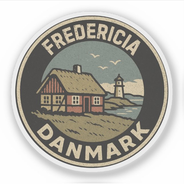 Sticker Fredericia, Danemark Danmark (Devant)