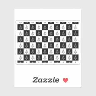 Sticker Freemason À damiers Motif