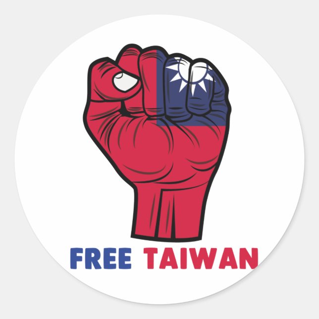 Sticker #freetaiwan Free Taiwan (Devant)
