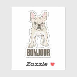 Sticker French Bulldog Bonjour