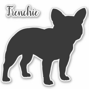 Sticker French Bulldog Frenchie Silhouette Cute Chien Brev