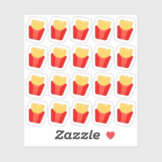 Sticker French Fries Cheval Day Fast Food Dinner Planner (Feuille)