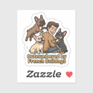 Sticker Frenchie Chaos Drôle de Taureau Français Amateur d