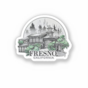 Sticker Fresno City California USA
