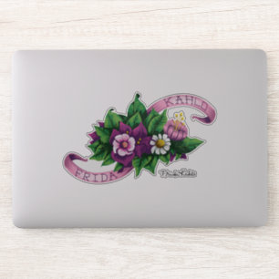 Sticker Frida Kahlo   Bouquet floral pourpre