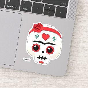 Sticker Frida Kahlo   FridaMoji - Sugar Skull