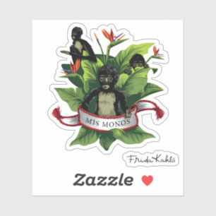 Sticker Frida Kahlo   Mis Monos