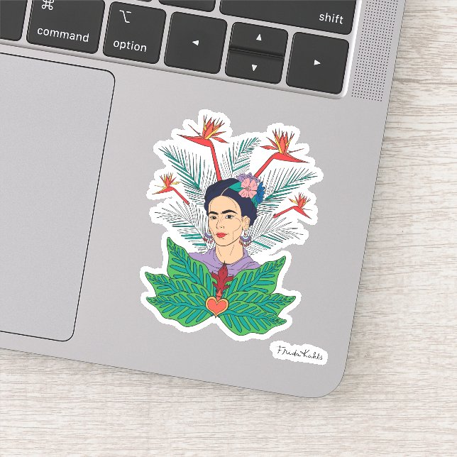 Sticker Frida Kahlo | Oiseaux de Paradis Floral Graphic (Détail)
