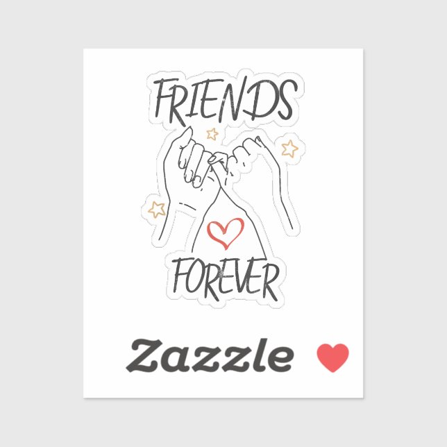 Sticker Friends forever best friend love friendship trust (Feuille)